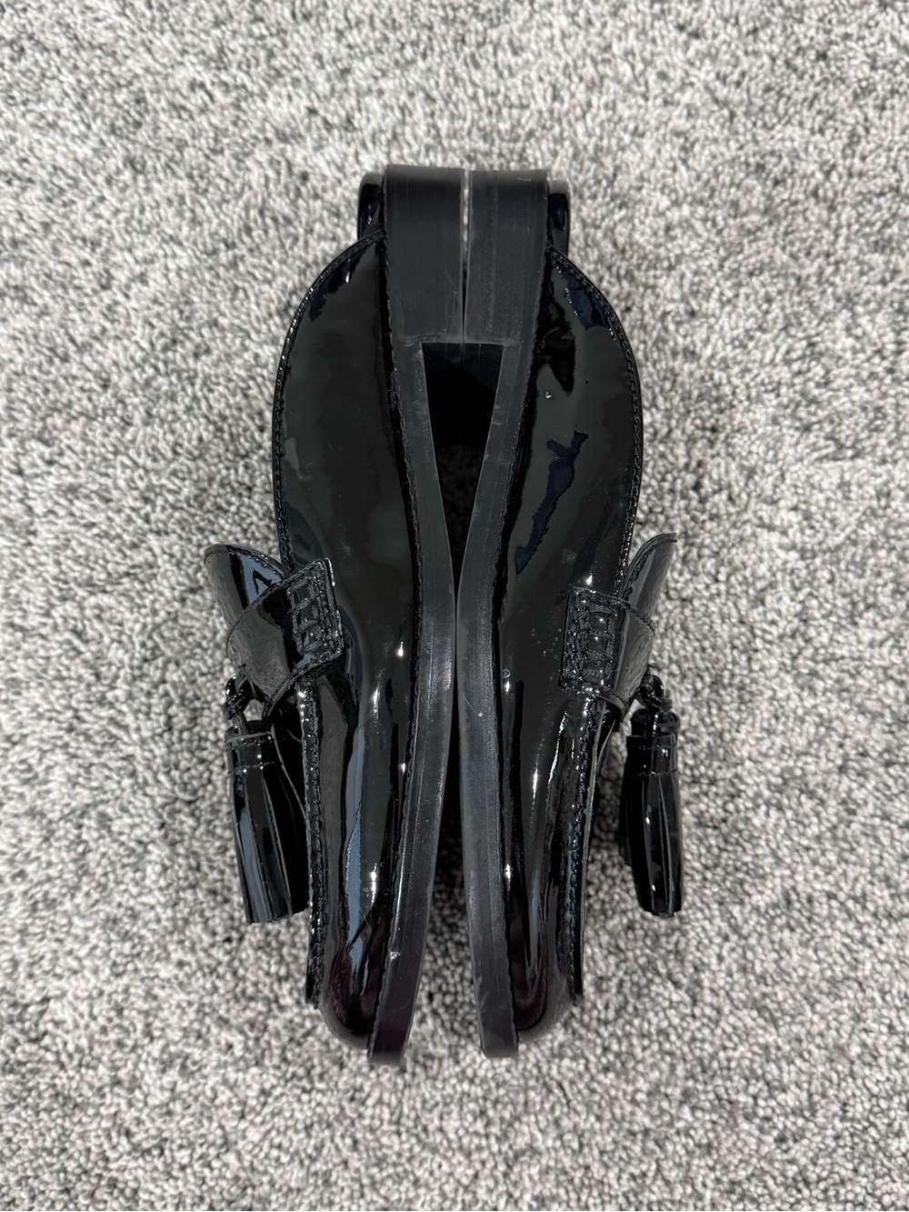 Vionic Black Patent Genuine Leather Tassel Mules Loafers Comfort Women’s US 8 - Picture 9 of 12
